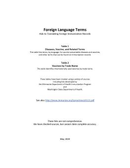 CDC Foreign language terms cover page