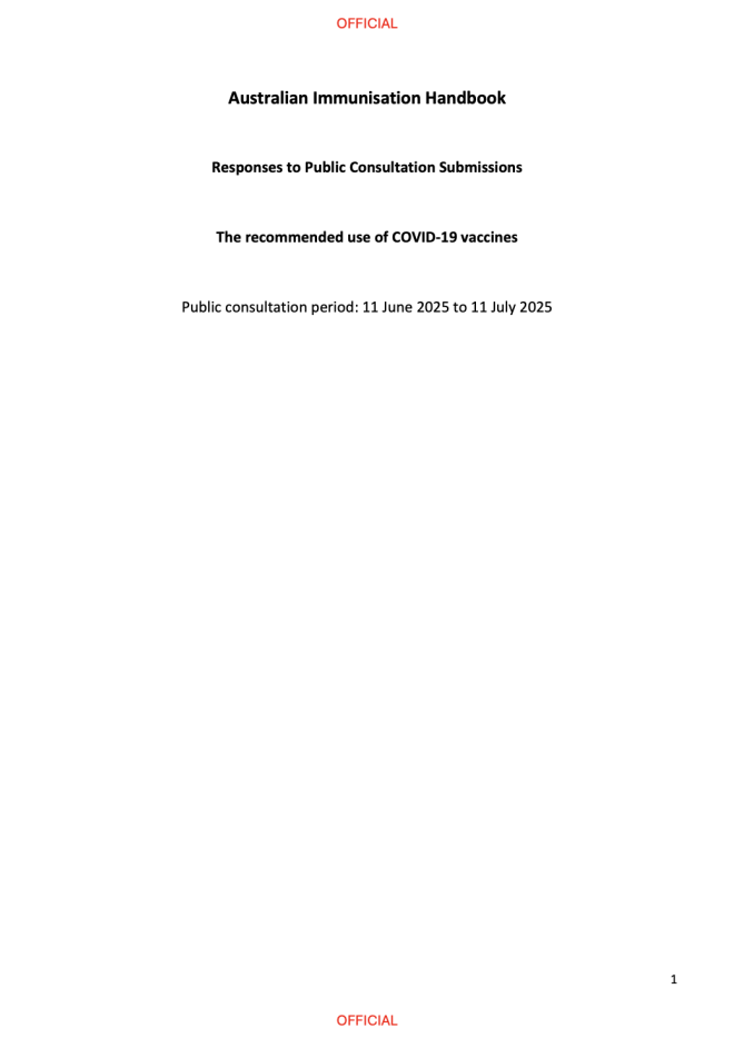 Summary of public consultation comments and responses on COVID-19 ...